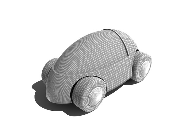 3d toy car - Pink wooden toy car by dragisadj